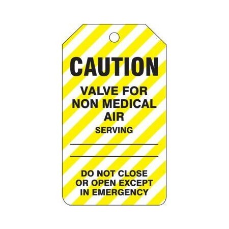 CAUTION SAFETY TAG VALVE FOR NON TDM645PTP